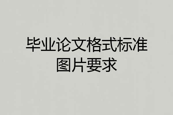 毕业论文格式标准图片要求