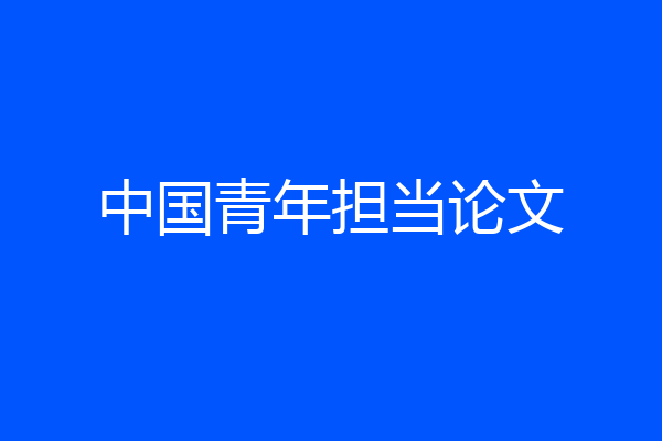 中国青年担当论文