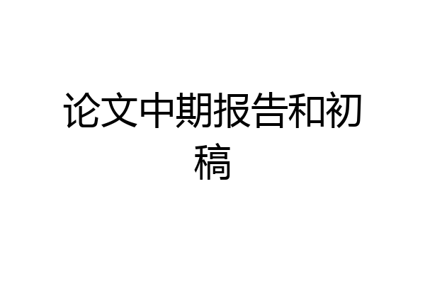 论文中期报告和初稿