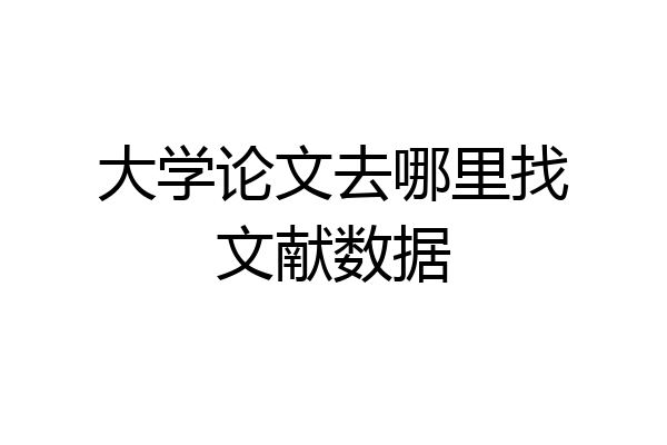 大学论文去哪里找文献数据