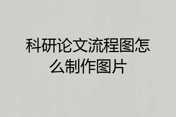 科研论文流程图怎么制作图片