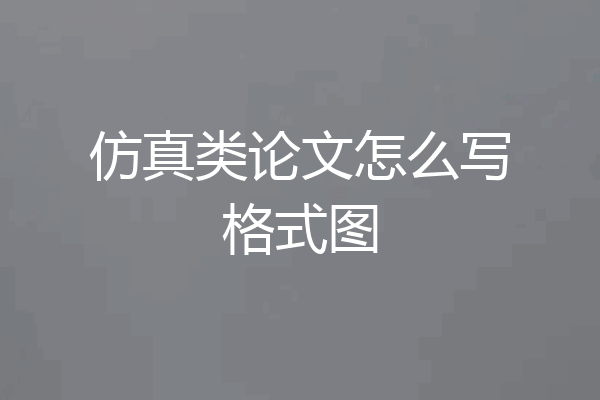 仿真类论文怎么写格式图