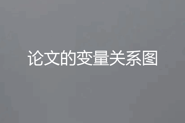 论文的变量关系图