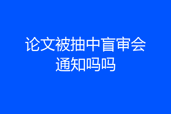 论文被抽中盲审会通知吗吗