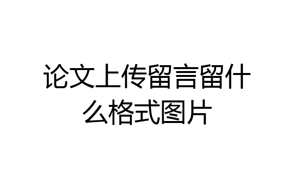 论文上传留言留什么格式图片