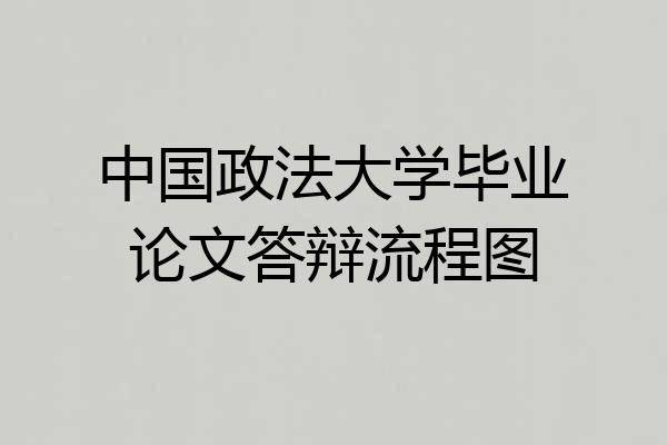 中国政法大学毕业论文答辩流程图