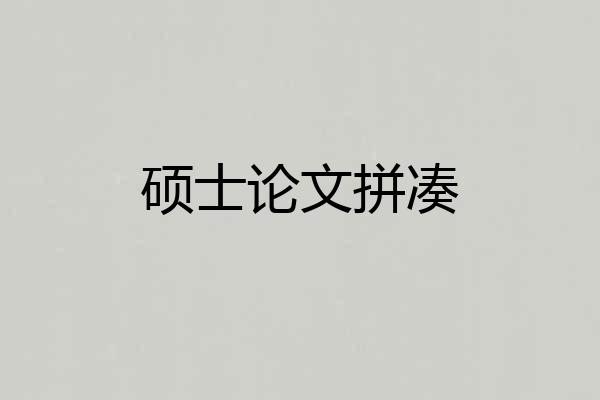 硕士论文拼凑