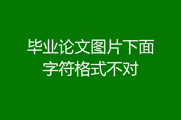 毕业论文图片下面字符格式不对
