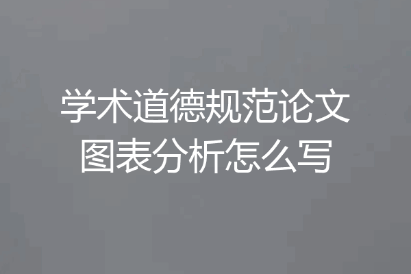 学术道德规范论文图表分析怎么写