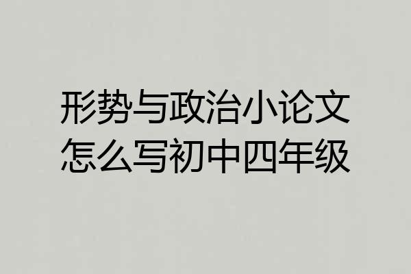形势与政治小论文怎么写初中四年级