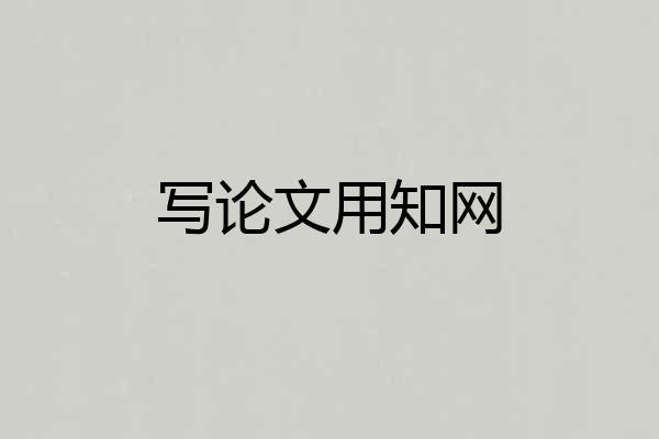 写论文用知网
