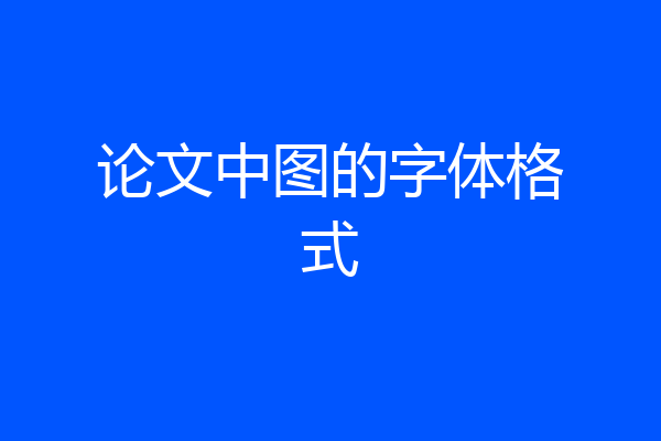 论文中图的字体格式
