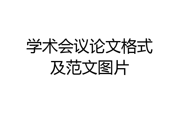 学术会议论文格式及范文图片