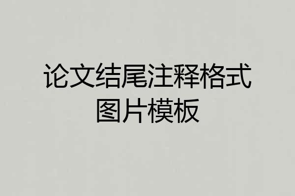 论文结尾注释格式图片模板