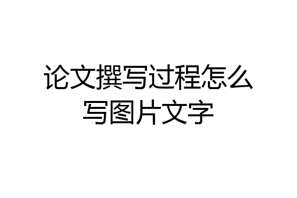 论文撰写过程怎么写图片文字