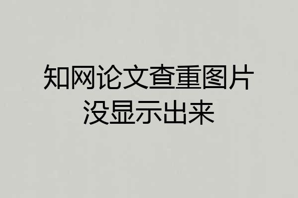 知网论文查重图片没显示出来