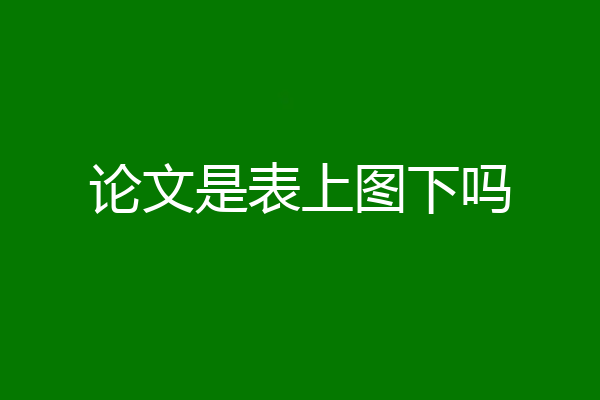 论文是表上图下吗