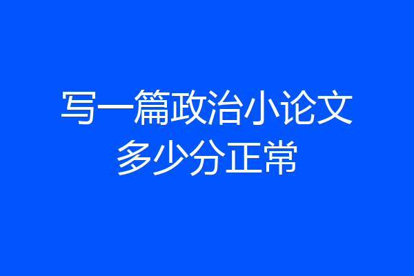 写一篇政治小论文多少分正常