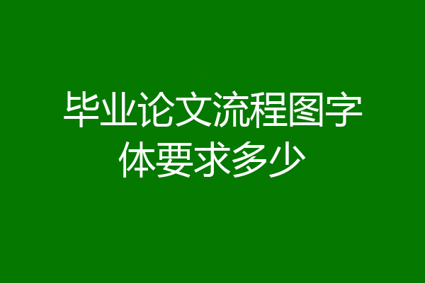 毕业论文流程图字体要求多少
