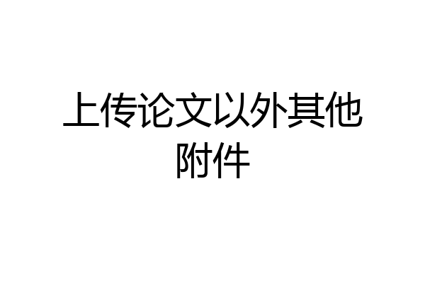 上传论文以外其他附件