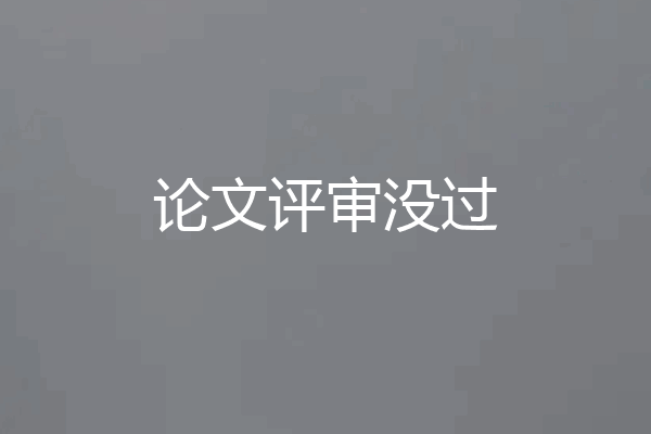 论文评审没过