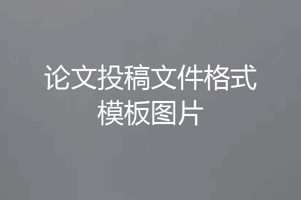 论文投稿文件格式模板图片