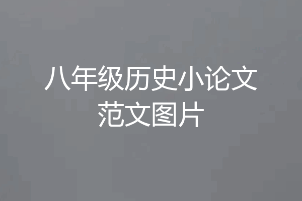 八年级历史小论文范文图片