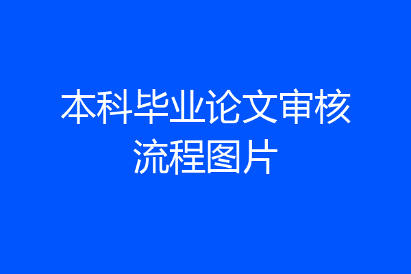 本科毕业论文审核流程图片