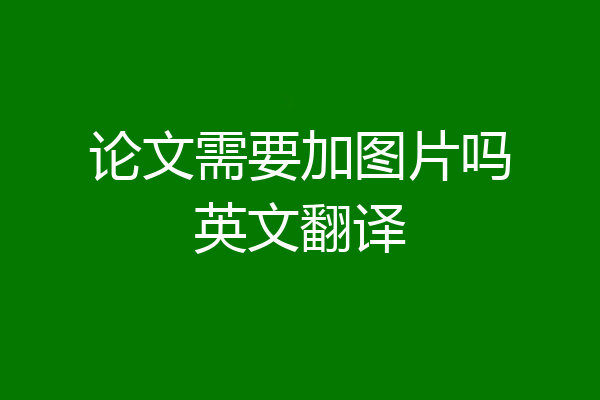 论文需要加图片吗英文翻译