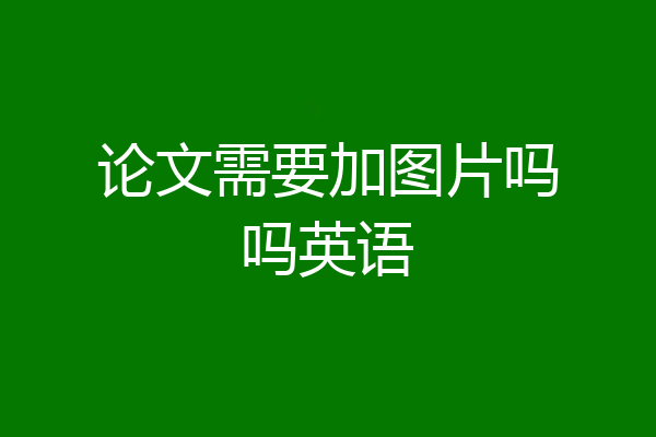 论文需要加图片吗吗英语