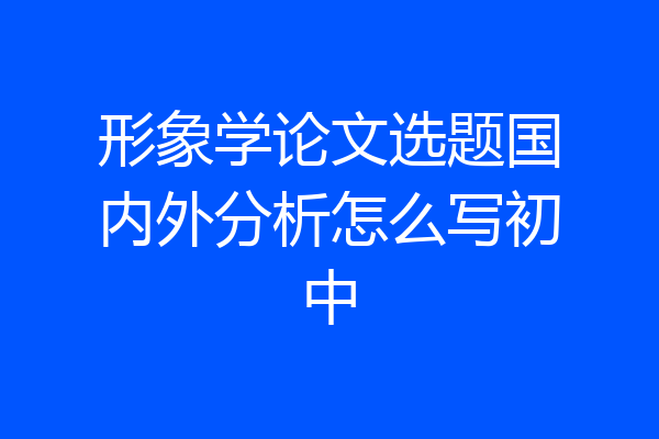 形象学论文选题国内外分析怎么写初中