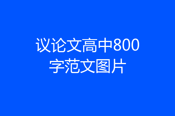 议论文高中800字范文图片