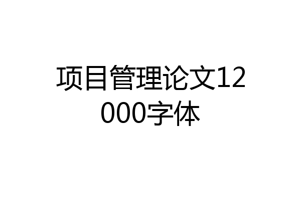 项目管理论文12000字体