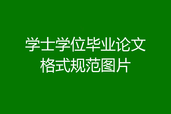 学士学位毕业论文格式规范图片