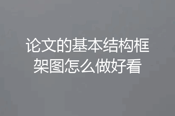 论文的基本结构框架图怎么做好看