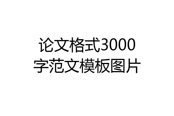 论文格式3000字范文模板图片