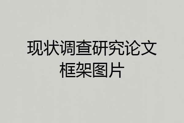 现状调查研究论文框架图片