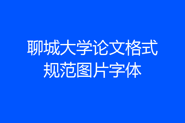 聊城大学论文格式规范图片字体