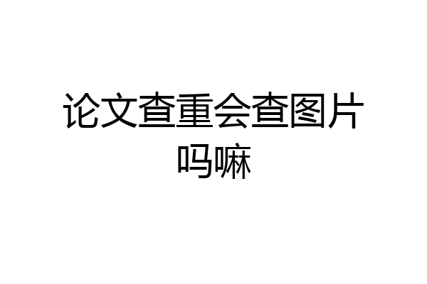 论文查重会查图片吗嘛
