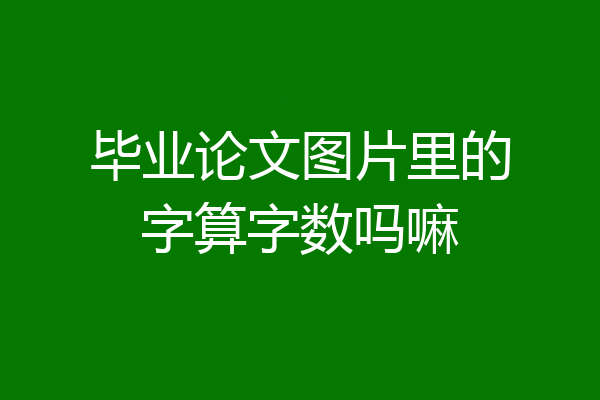 毕业论文图片里的字算字数吗嘛