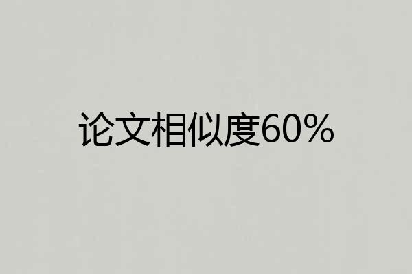 论文相似度60%