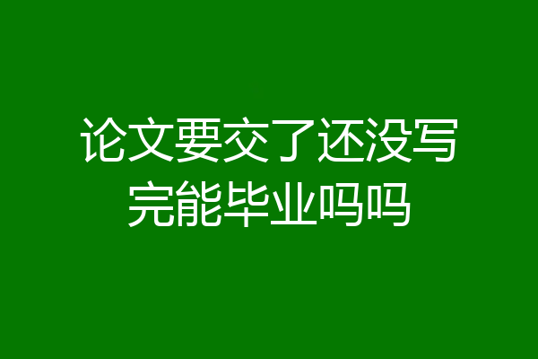论文要交了还没写完能毕业吗吗