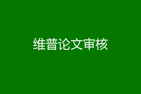 维普论文审核