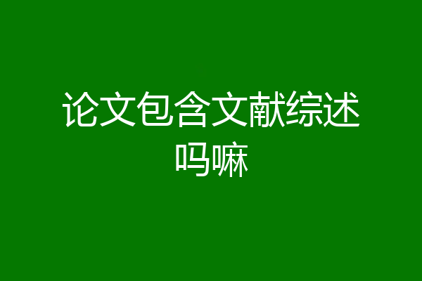 论文包含文献综述吗嘛