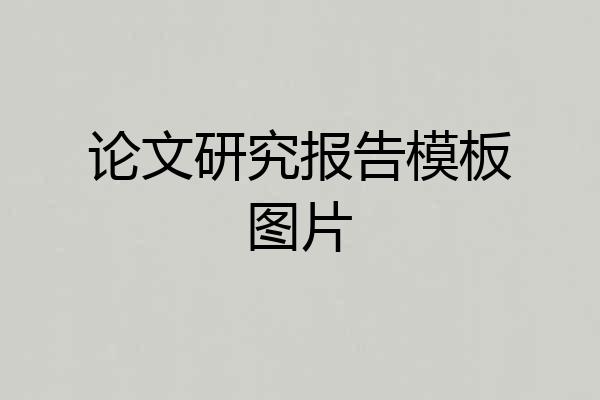 论文研究报告模板图片