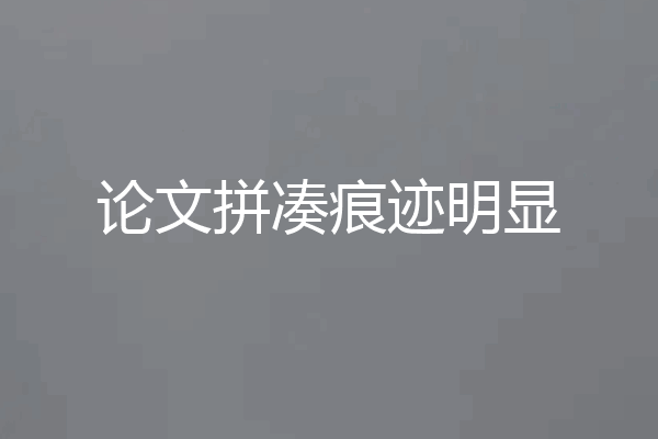 论文拼凑痕迹明显