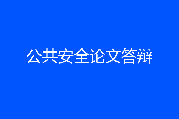 公共安全论文答辩