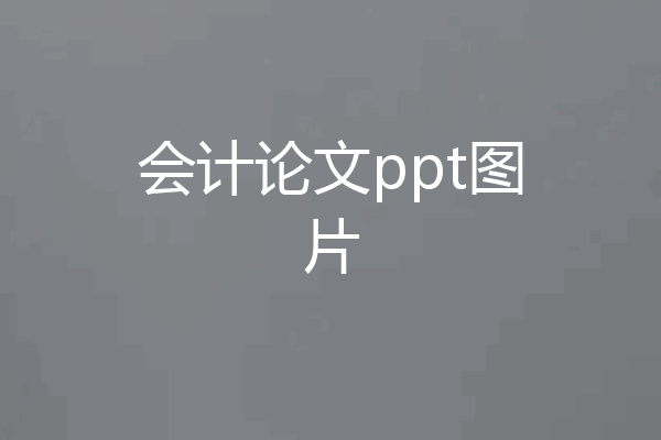 会计论文ppt图片