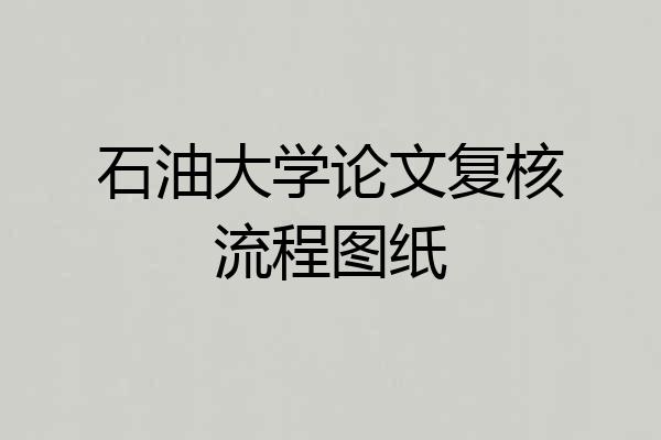 石油大学论文复核流程图纸