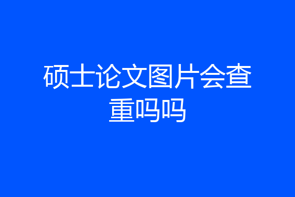 硕士论文图片会查重吗吗